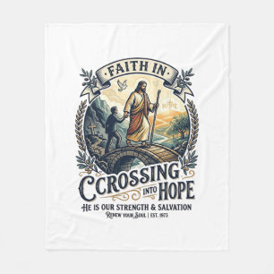 Jesus Einwanderung Neu anfangen Mut T-Shirt Chri Fleecedecke
