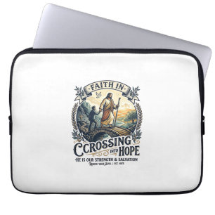 Jesus Einwanderung Neu anfangen Mut T-Shirt Chri Laptopschutzhülle
