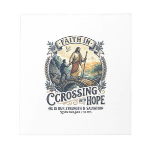 Jesus Einwanderung Neu anfangen Mut T-Shirt Chri Notizblock