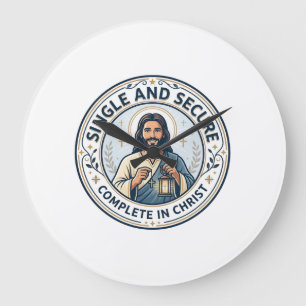 Jesus Einzigartigkeit Wartende Saison Shirt Glaube Große Wanduhr