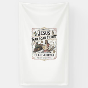 Jesus Eisenbahnfahrkarte Reise Jesus Eisenbahnfahr Banner