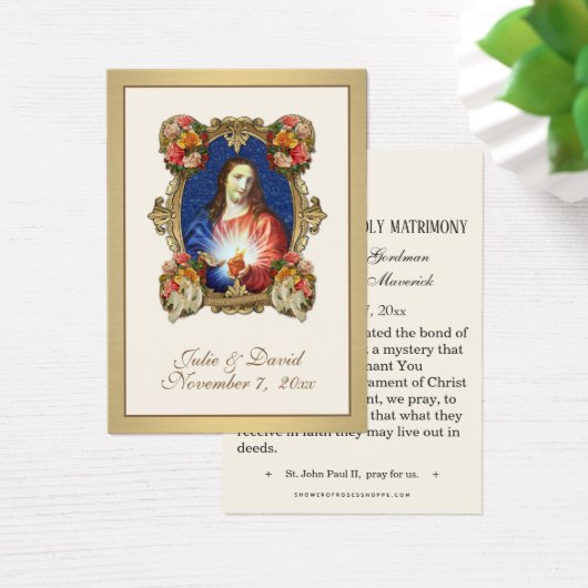 Jesus Elegante Gold Gastgeschenk Hochzeit Card (Schreibtisch)