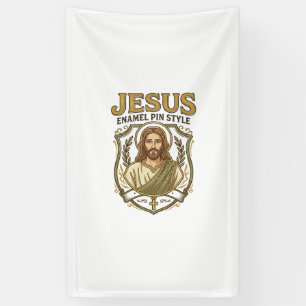 Jesus Emaille Pin Stil Jesus Emaille Pin Christlic Banner
