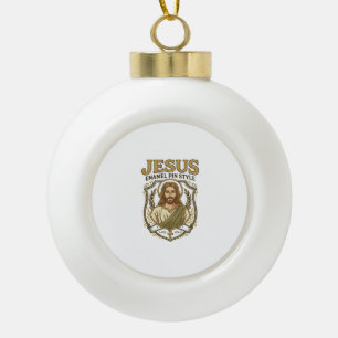 Jesus Emaille Pin Stil Jesus Emaille Pin Christlic Keramik Kugel-Ornament