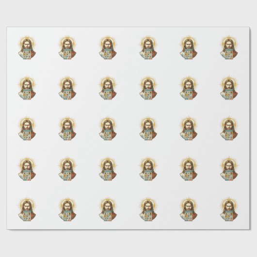 Jesus Endloses Captcha-Verifizierung Ampeln Geschenkpapier (Flach)