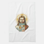 Jesus Endloses Captcha-Verifizierung Ampeln Geschirrtuch (Vertikal)