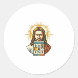 Jesus Endloses Captcha-Verifizierung Ampeln  Runder Aufkleber