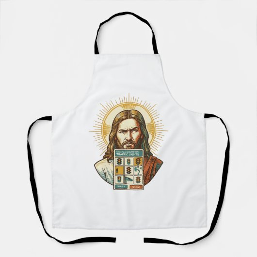 Jesus Endloses Captcha-Verifizierung Ampeln Schürze (Vorderseite)