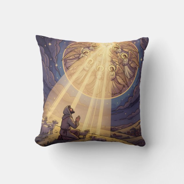 Jesus Engel Sternenlicht Kissen (Vorderseite)