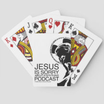 Jesus entschuldigt sich Podcast spielen Karten