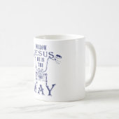 Jesus Er ist der Weg Christlich Motorrad Kaffeetasse (VorderseiteRechts)