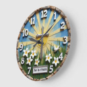 Jesus Er Ist Erstanden Sonnenaufgang Große Wanduhr (Winkel)