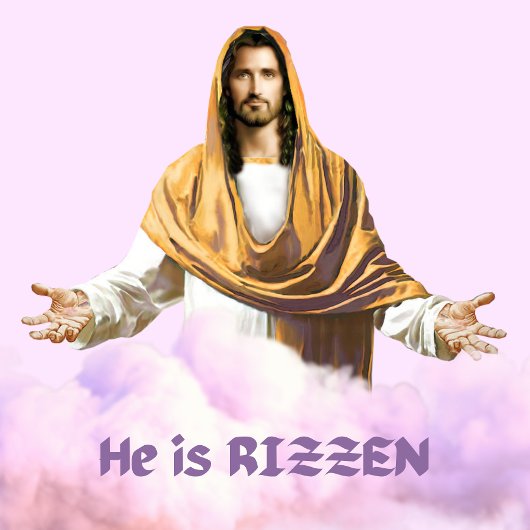 Jesus "Er ist Rizzen" T - Shirt