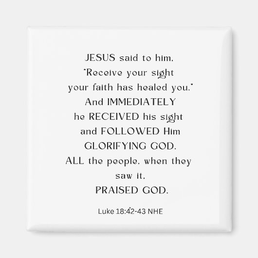 JESUS ERHALTEN IHR SIGHT MAGNET (Vorne)