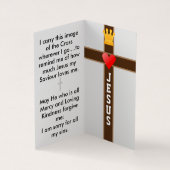 Jesus erinnere mich an die Gebetskarte Visitenkarten (Innenseite)