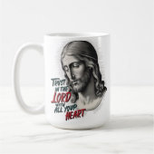 Jesus ermutigt zum Vertrauen in den Herrn Kaffeetasse (Links)