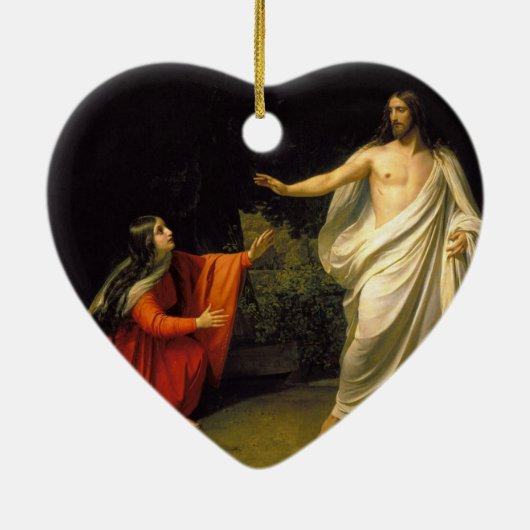 Jesus erscheint zu Maria Magdalena nach seinem Keramikornament (Hinten)