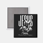 Jesus erschuf mit Vintagem Glauben über Fe Magnet (Vorderseite/Rückseite)