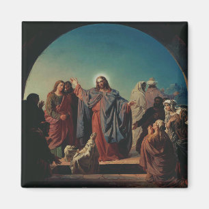 Jesus erweckt Lazarus von Robert Wilhelm Ekman Magnet