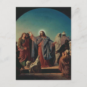 Jesus erweckt Lazarus von Robert Wilhelm Ekman Postkarte