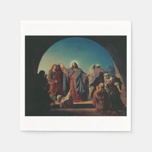 Jesus erweckt Lazarus von Robert Wilhelm Ekman Serviette