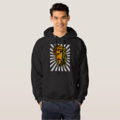 Jesus erweitertes Gesicht und Sonnenstrahl Art 1 Hoodie (Vorne ganz)