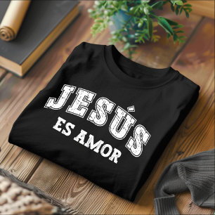 Jesús Es Amor abgenutztes christliches spanisches T-Shirt