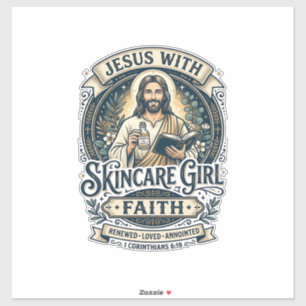 Jesus Esthetiker Hautpflege Vintage-Shirt Christli Aufkleber