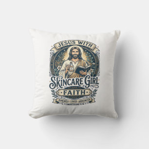 Jesus Esthetiker Hautpflege Vintage-Shirt Christli Kissen