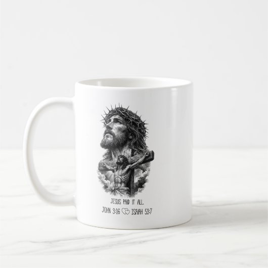 Jesus-Evangelium Kaffeetasse (Links)