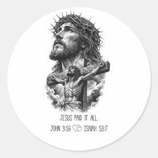 Jesus-Evangeliums-Shirt Runder Aufkleber