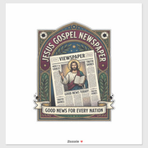 Jesus-Evangeliumszeitung Jesus-Zeitung Christliche Aufkleber