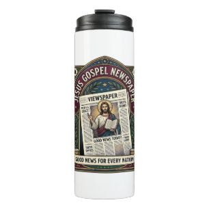 Jesus-Evangeliumszeitung Jesus-Zeitung Christliche Thermosbecher