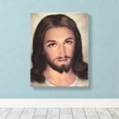 Jesus Face Portrait Leinwanddruck (Insitu (Holzboden))