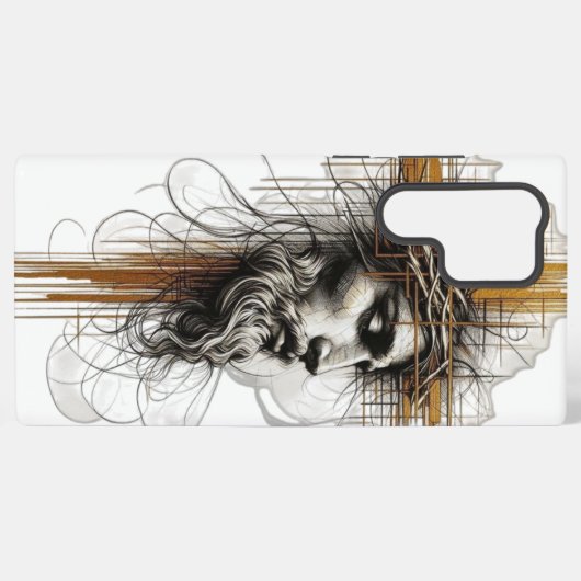 Jesus Face Samsung Galaxy Hülle (Rückseite (Horizontal))