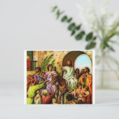 Jesus fährt den Esel nach Jerusalem Postkarte (Stehend Vorderseite)