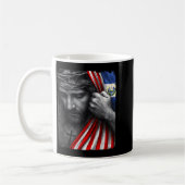 Jesus Faith Cross Crown America El Salvador Herita Kaffeetasse (Links)