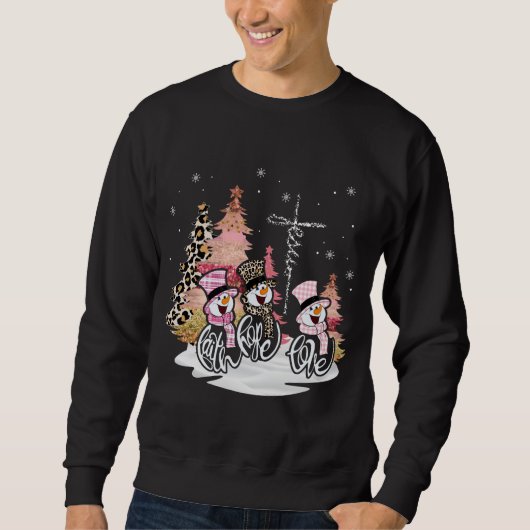 Jesus Faith Hope Liebe Snowman Funny Xmas für Chri Sweatshirt (Vorderseite)