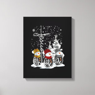 Jesus Faith Hope Liebe Snowman Red Karierten Xmas Leinwanddruck