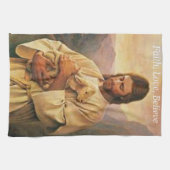 Jesus Faith, Liebe, Glaube, Küchenhandtuch Geschirrtuch (Horizontal)