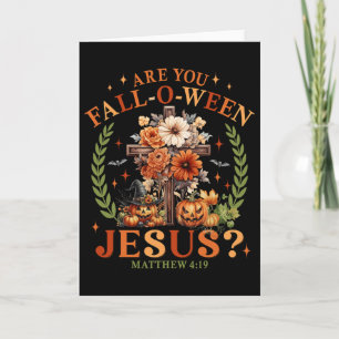 Jesus Fall O Weh Jesus Pumpkin Verließ die Karte