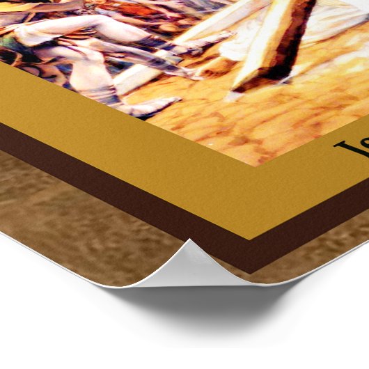 Jesus fällt das Poster der ersten Station 3 (Ecke)