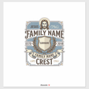 Jesus Familienname Wappen Jesus Familienname Wappe Aufkleber
