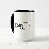 Jesus Fan mit schlauer Kaffee-Tasse Tasse (Vorderseite Links)