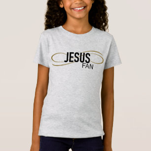 Jesus Fan Mit Swirl Mädchen T-Shirt