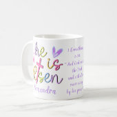 Jesus farbenfrohe KreuzOstern Er ist der Name des  Kaffeetasse (Vorderseite Links)