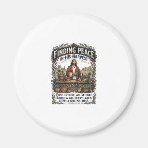 Jesus Farmers Market Handmade Food Grafik T-Shirt  Magnet