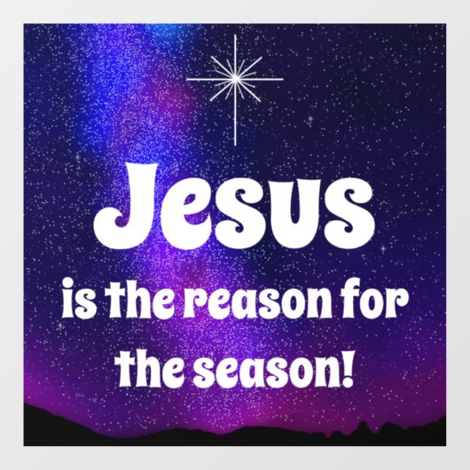 Jesus Fensteraufkleber (Blatt)