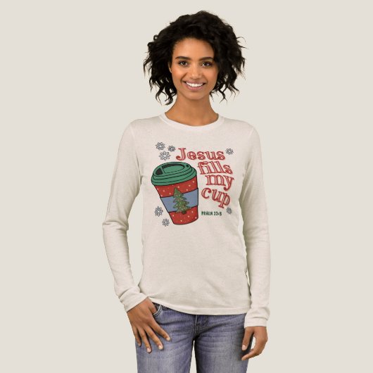Jesus Fills My Cup Tri-Blend Shirt (Volle Vorderseite)
