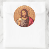Jesus Fine Art Runder Aufkleber (Tasche)